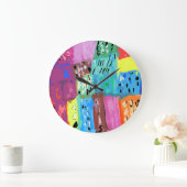 色付きパッチ ラージ壁時計 (ホーム)