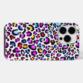 色付きヒョウ印刷 iPhoneケース (裏面横)