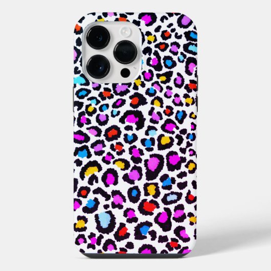 色付きヒョウ印刷 iPhoneケース (裏面)