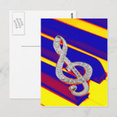 色付きピアノグレフ ポストカード (正面/裏面)