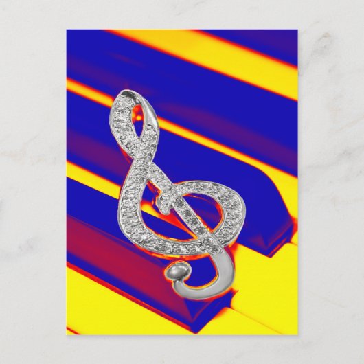 色付きピアノグレフ ポストカード (正面)