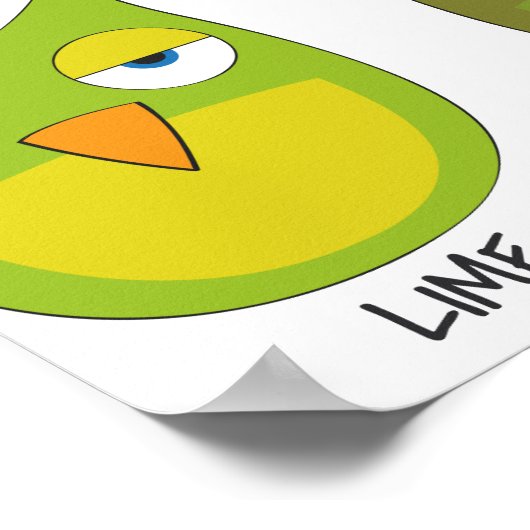 色付きフクロウ ポスター (角)