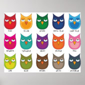 色付きフクロウ ポスター (正面)