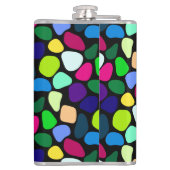 色付きフラットストーンモザイクI +あなたのアイディア フラスク (裏面)