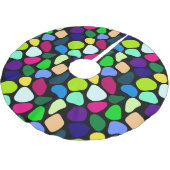 色付きフラットストーンモザイクI +あなたのアイディア ブラッシュドポリエステルツリースカート (アングル)