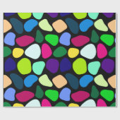 色付きフラットストーンモザイクI +あなたのアイディア ラッピングペーパー (フラット)