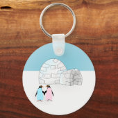 色付きペンギンのイグルー キーホルダー (正面)