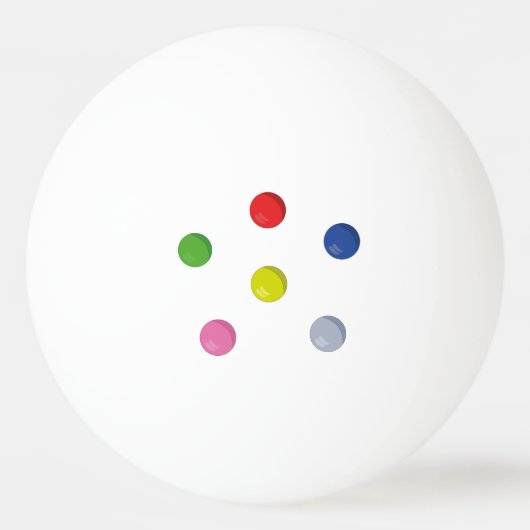 色付きボールのセット 卓球ボール (正面)