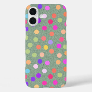 色付きポカドット iPhone 16 PLUSケース