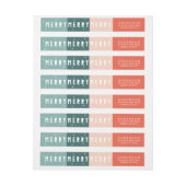 色付きメリーメリーメリー住所 シール ラップアラウンドラベル (シート)