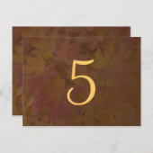 色付きメープル葉結婚の表の番号 ポストカード (正面/裏面)