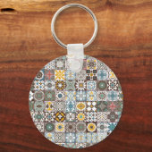 色付きモロッコタイル キーホルダー (正面)