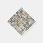 色付きモロッコタイル スタンダードカクテルナプキン (角)