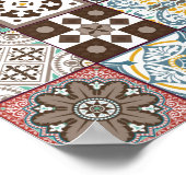 色付きモロッコタイル ポスター (角)