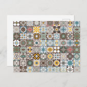 色付きモロッコタイル ポストカード (正面/裏面)