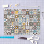 色付きモロッコタイル 薄葉紙 (クラフト)