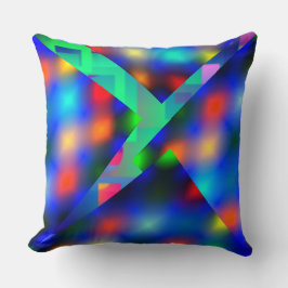 色付きラぼやけイト、抽象芸術で覆われた クッション