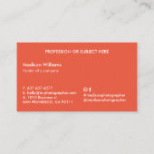 色付きラインスタイリッシュトレンディーモダンビジネスバス 名刺 (裏面)