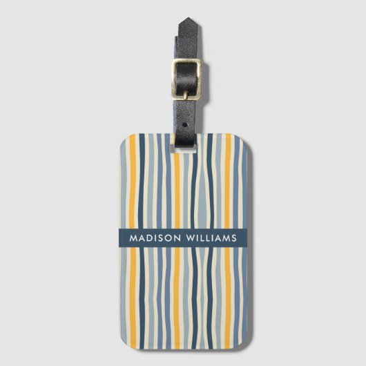 色付きラインラゲッジタグ ラゲッジタグ (正面縦)