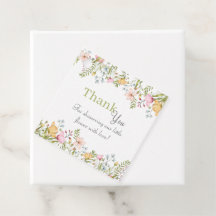 色付きワイルドフラワーフローラベビーシャワーありがとう