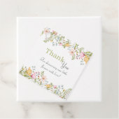 色付きワイルドフラワーフローラベビーシャワーありがとう フェイバータグ (インサイチュ)