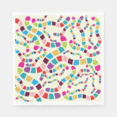 色付きワーム紙ナプキン スタンダードランチョンナプキン (正面)