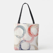 色付き円ブラシテクスチャパターン トートバッグ (裏面)