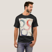 色付き円ブラシテクスチャパターン Tシャツ (正面フル)
