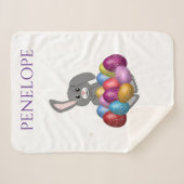 色付き卵のシャーパ毛布のバニー。 シェルパブランケット (正面(横))