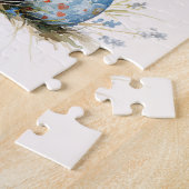 色付き卵を持つイースターバニー ジグソーパズル (側面)