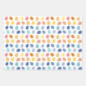 色付き卵イースター沿岸名門私立校風の復活祭 ラッピングペーパーシート (正面2)