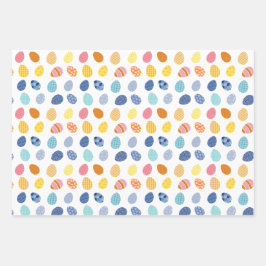 色付き卵イースター沿岸名門私立校風の復活祭 ラッピングペーパーシート