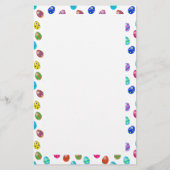 色付き卵イースター 便箋 (裏面)