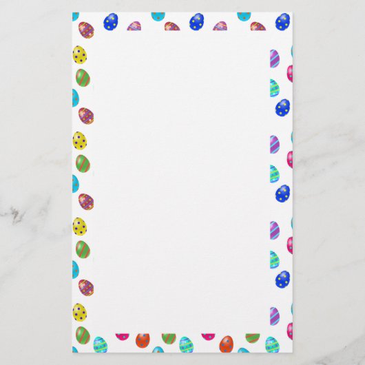 色付き卵イースター 便箋 (裏面)