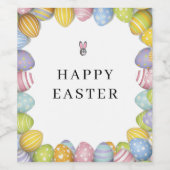 色付き卵ワインラベル ワインラベル (シングルラベル)