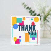 色付き図形のサンキューカード サンキューカード (スタンド正面)