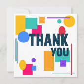 色付き図形のサンキューカード サンキューカード (正面)