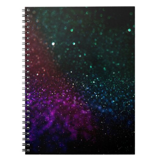 色付き抽象芸術ぼやけの背景 ノートブック (正面)