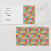 色付き数々のタイルキルト正方形プレカラフルード 名刺 (正面/裏面)
