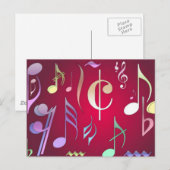 色付き楽譜 ポストカード (正面/裏面)