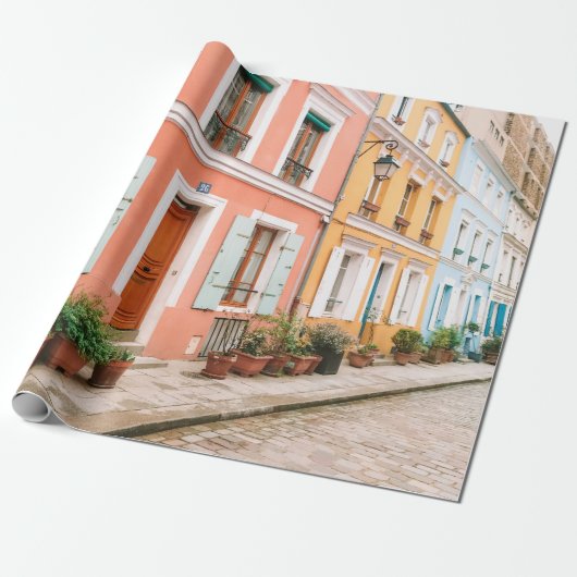 色付き構造数々の撮影建物 ラッピングペーパー (アンロールド)