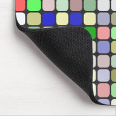 色付き正方形の背景パターン マウスパッド (コーナー)