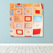 色付き正方形 キャンバスプリント (インサイチュ (ウッドフロア))