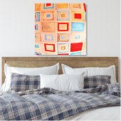 色付き正方形 キャンバスプリント (インサイチュ (寝室))