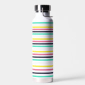 色付き水平ストライプ色 ウォーターボトル (左面)
