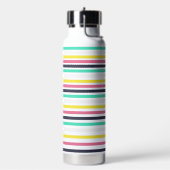 色付き水平ストライプ色 ウォーターボトル (左面)