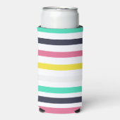 色付き水平ストライプ色 スリム缶クーラー (Seltzer正面)