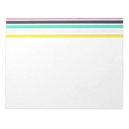 色付き水平ストライプ色 ノートパッド
