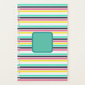 色付き水平ストライプ色 プランナー手帳 (正面)