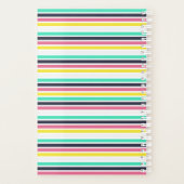 色付き水平ストライプ色 プランナー手帳 (裏面)